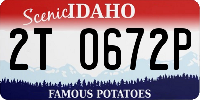 ID license plate 2T0672P