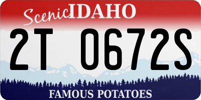 ID license plate 2T0672S