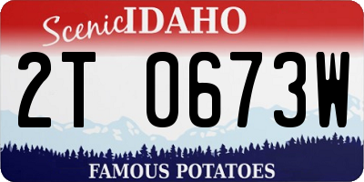 ID license plate 2T0673W