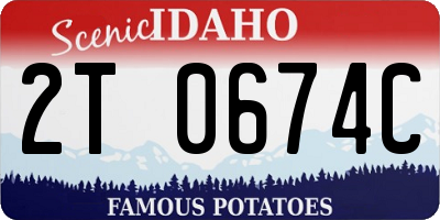 ID license plate 2T0674C