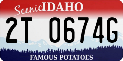 ID license plate 2T0674G