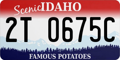 ID license plate 2T0675C