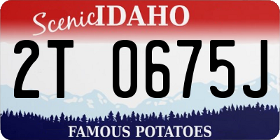 ID license plate 2T0675J