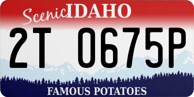 ID license plate 2T0675P