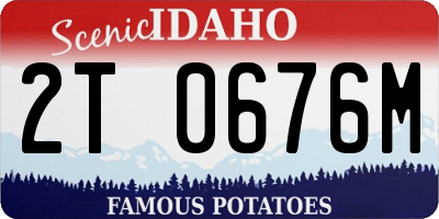 ID license plate 2T0676M