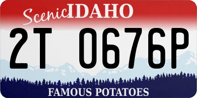 ID license plate 2T0676P