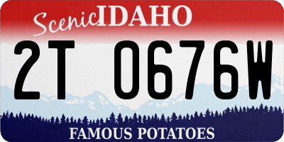 ID license plate 2T0676W