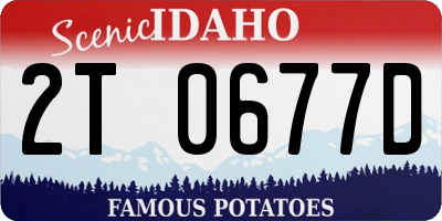 ID license plate 2T0677D