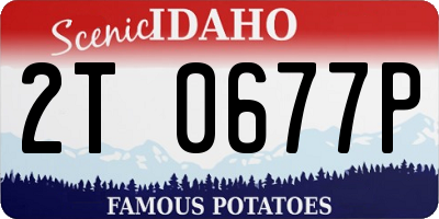 ID license plate 2T0677P