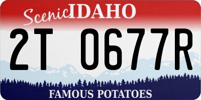 ID license plate 2T0677R
