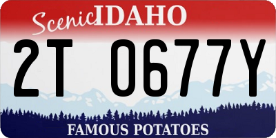 ID license plate 2T0677Y