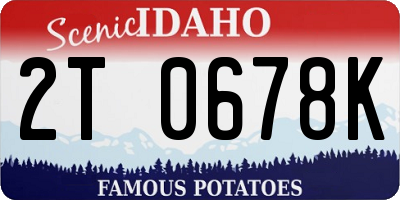 ID license plate 2T0678K