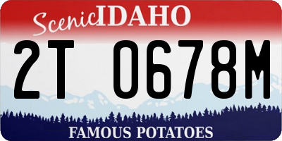 ID license plate 2T0678M