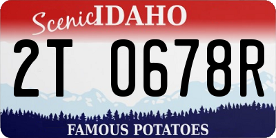 ID license plate 2T0678R