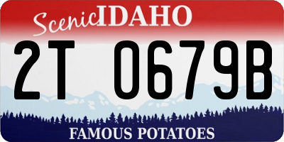 ID license plate 2T0679B