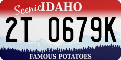 ID license plate 2T0679K