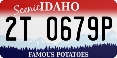 ID license plate 2T0679P