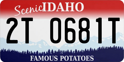 ID license plate 2T0681T