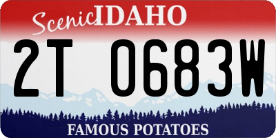 ID license plate 2T0683W