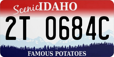 ID license plate 2T0684C