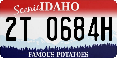 ID license plate 2T0684H
