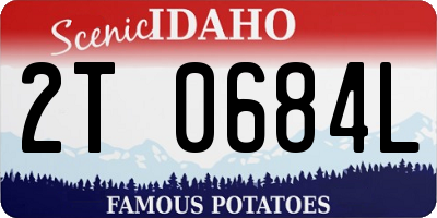ID license plate 2T0684L