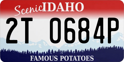 ID license plate 2T0684P