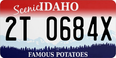 ID license plate 2T0684X