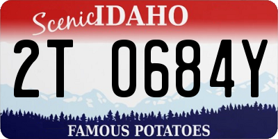 ID license plate 2T0684Y