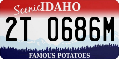 ID license plate 2T0686M