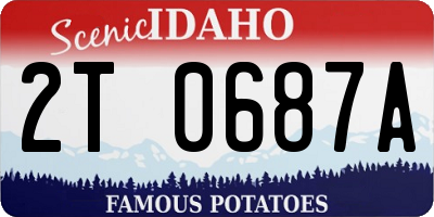 ID license plate 2T0687A