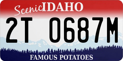 ID license plate 2T0687M