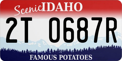 ID license plate 2T0687R