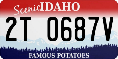 ID license plate 2T0687V