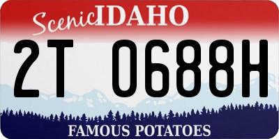 ID license plate 2T0688H