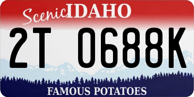ID license plate 2T0688K