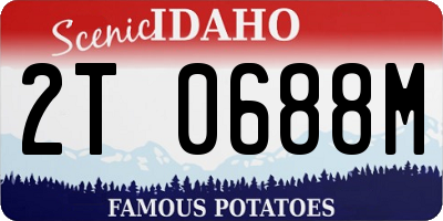 ID license plate 2T0688M