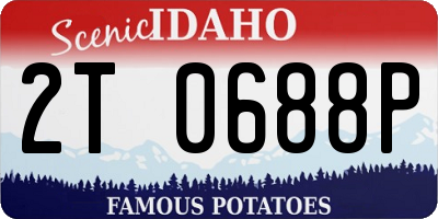ID license plate 2T0688P