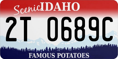 ID license plate 2T0689C