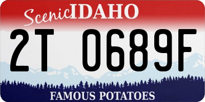 ID license plate 2T0689F