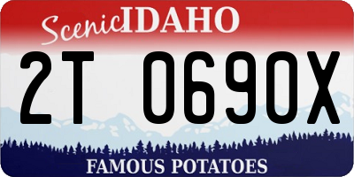 ID license plate 2T0690X