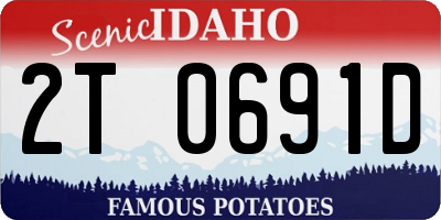 ID license plate 2T0691D