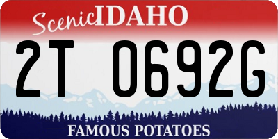 ID license plate 2T0692G
