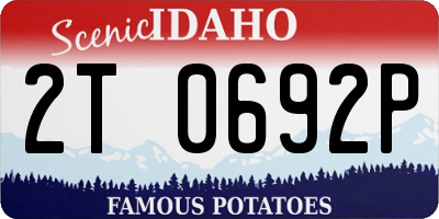 ID license plate 2T0692P