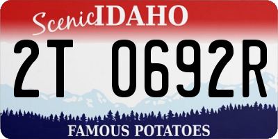 ID license plate 2T0692R