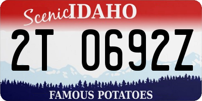 ID license plate 2T0692Z
