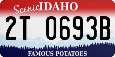 ID license plate 2T0693B