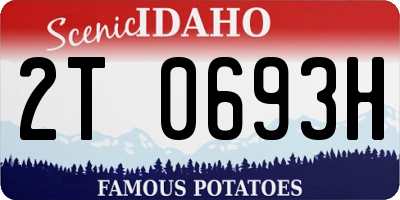 ID license plate 2T0693H