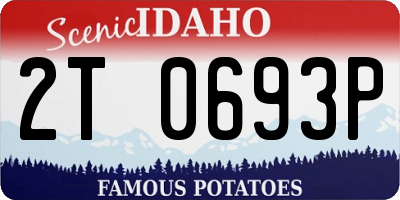 ID license plate 2T0693P