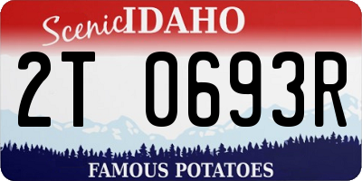 ID license plate 2T0693R